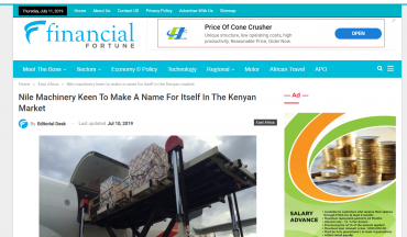肯尼亚《金融经济》采访报道ag机械